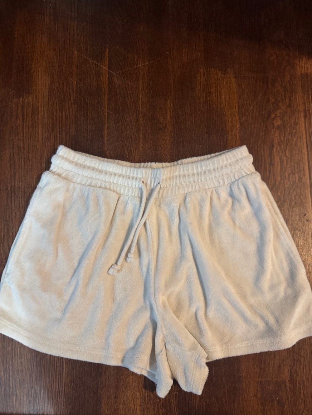 Wilfred Cream Terry Drawstring Lounge Shorts